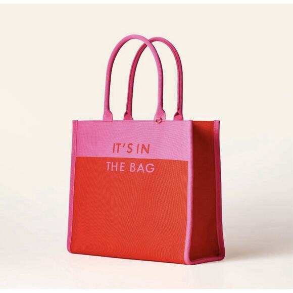 Kate Spade New York x Target Color Block Knit Tote Pink/Red “It’s In The Bag” - Picture 2 of 6
